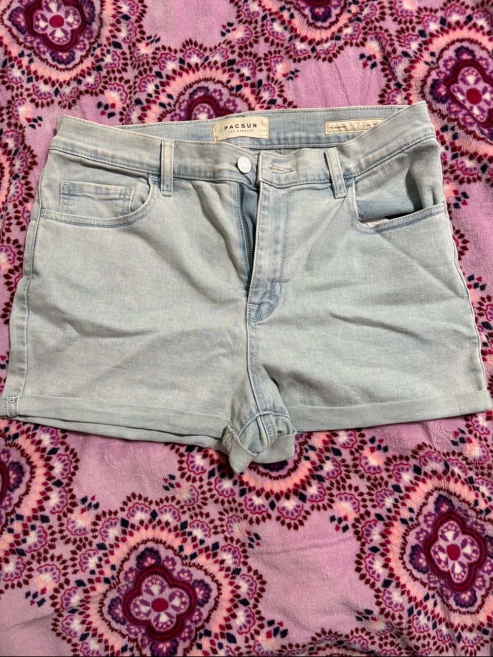 PacSun Light Wash Denim Cutoff Shorts